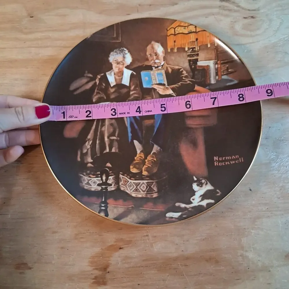 Set Of 3 Norman Rockwell Collector Plates Limited Edition Knowles Collection
